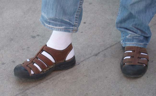 Sandalias con calcetines