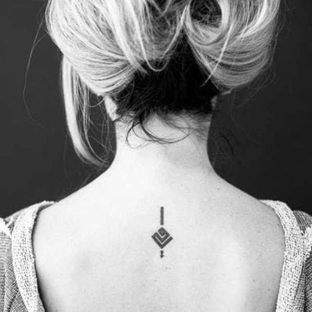 small tattoos for women with geometric shapes