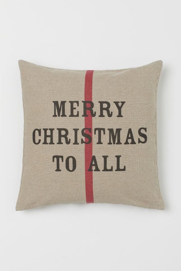 Catálogo H&M Home Navidad cojín mensaje