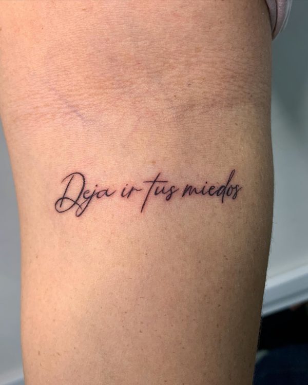 Frases Cortas motivadoras para tatuajes deja ir tus miedos 