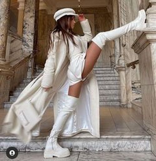 Botas camperas blancas look blanco